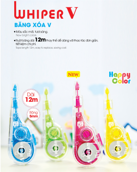 Băng xóa V 12M Happy Color