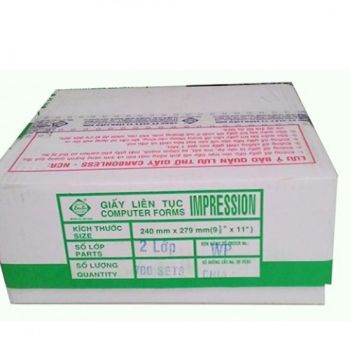 Giấy in Carbonless liên tục A4 5 liên (khổ 210mm)