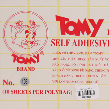 Giấy Tomy khổ A5 các số